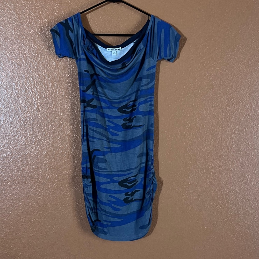Blue camouflage dress